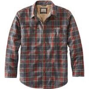 LL BEAN Sherpa lined scotch plaid Shirt